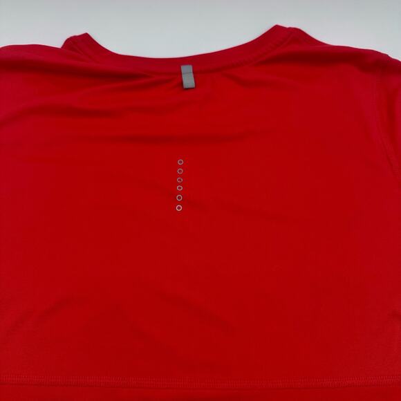 Nike One Classic Women's Dri-FIT Short-Sleeve Top SIZE L in CORAL color - Picture 11 of 14